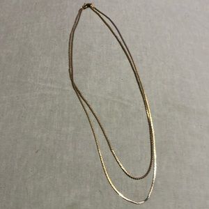 Double gold necklace